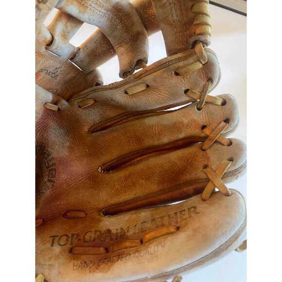 Spaulding Leather Jim Rice Pro Model Baseball Glove. Tan Brown. RHT 12.5” - Picture 7 of 8